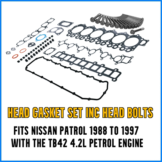 Cylinder Head Gasket Set Nissan Patrol TB42 with Head Bolts
