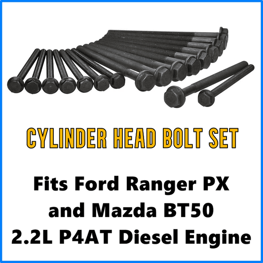 P4AT 2.2L Cylinder Head Bolts 18 Piece Set Ford Ranger Mazda BT50
