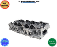 22R assembled cylinder head with gasket set and 'Cylinder Head Supply' logo. On a white background.
