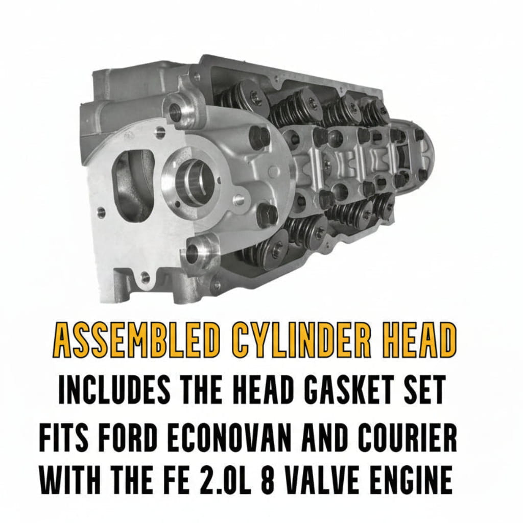Assembled Cylinder Head Ford Mazda FE F2 F8 8 Valves with Text