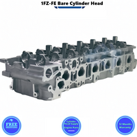 1FZ-FE Bare Cylinder Head with Cylinder Head Supply branding and warranty details on a white background