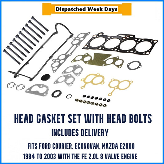 Courier Econovan FE F2 F8 Cylinder Head Gasket Set With Head Bolts