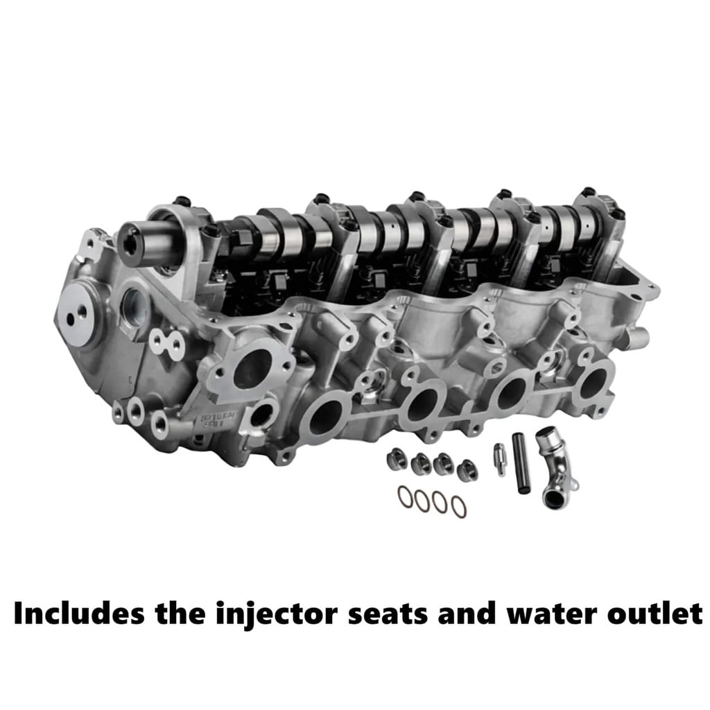 Ford Courier complete cylinder head. Includes the injector seats and water outlet