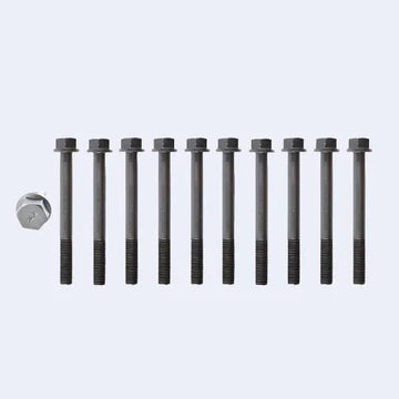 Set ofFord G6  black bolts on a light gray background