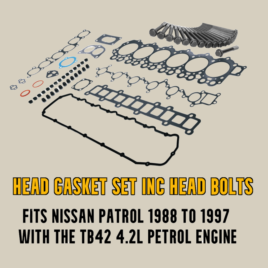 Nissan Patrol TB42 head gasket set with head bolts