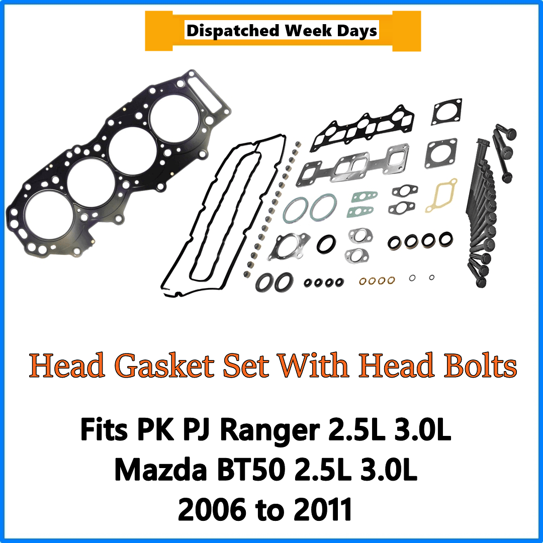 Ranger PJ PK Mazda BT50 WEAT Cylinder Head gasket set and head bolts 2006 to 2011
