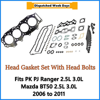 Ranger PJ PK Mazda BT50 WEAT Cylinder Head gasket set and head bolts 2006 to 2011