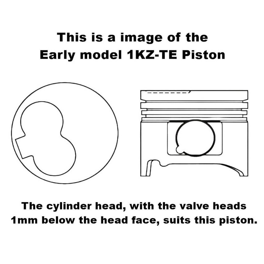 Toyota KZ-TE Short Valve Model Piston