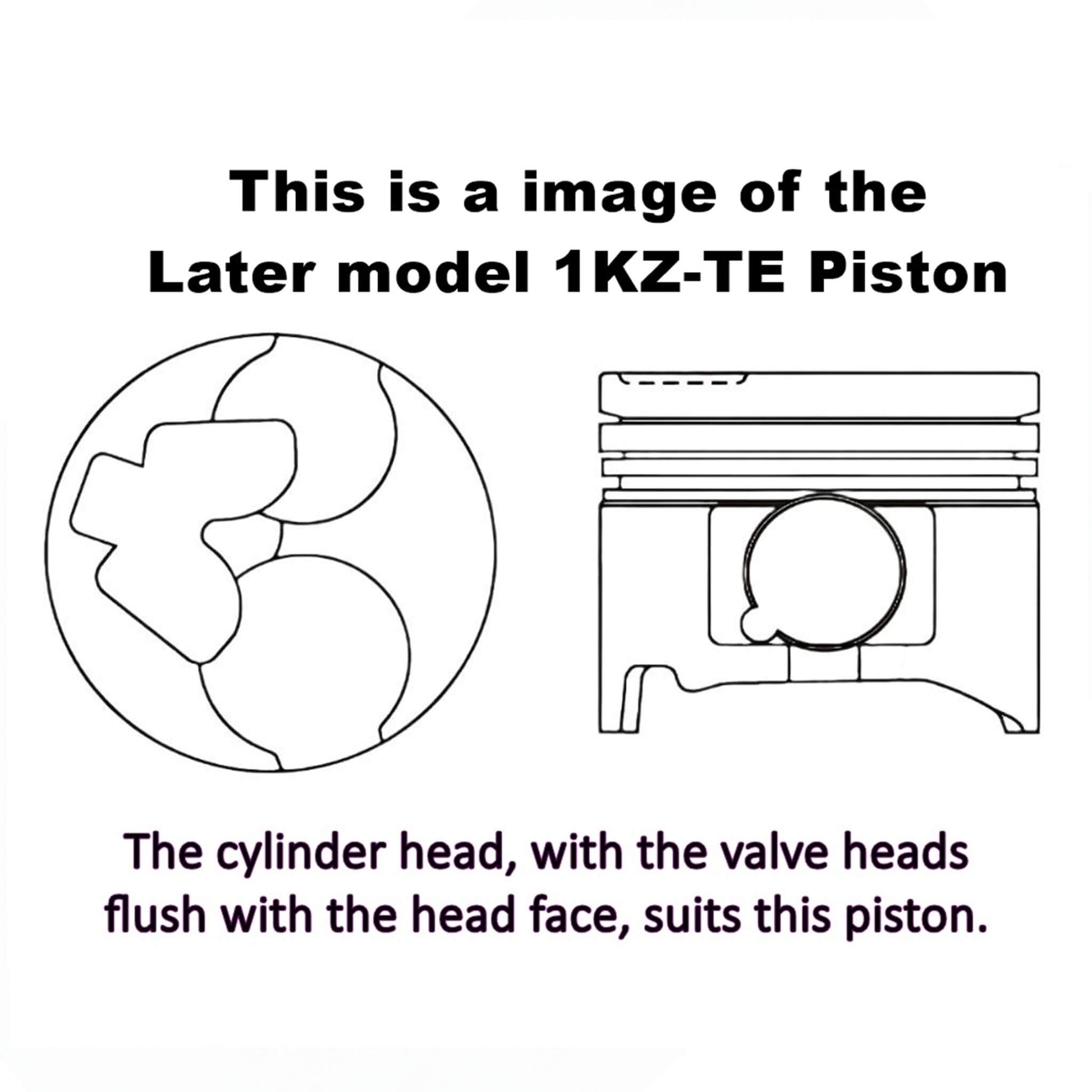 Toyota KZ-TE Long Valve Model Piston