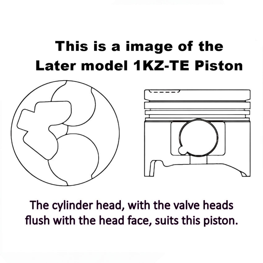 Toyota KZ-TE Long Valve Model Piston