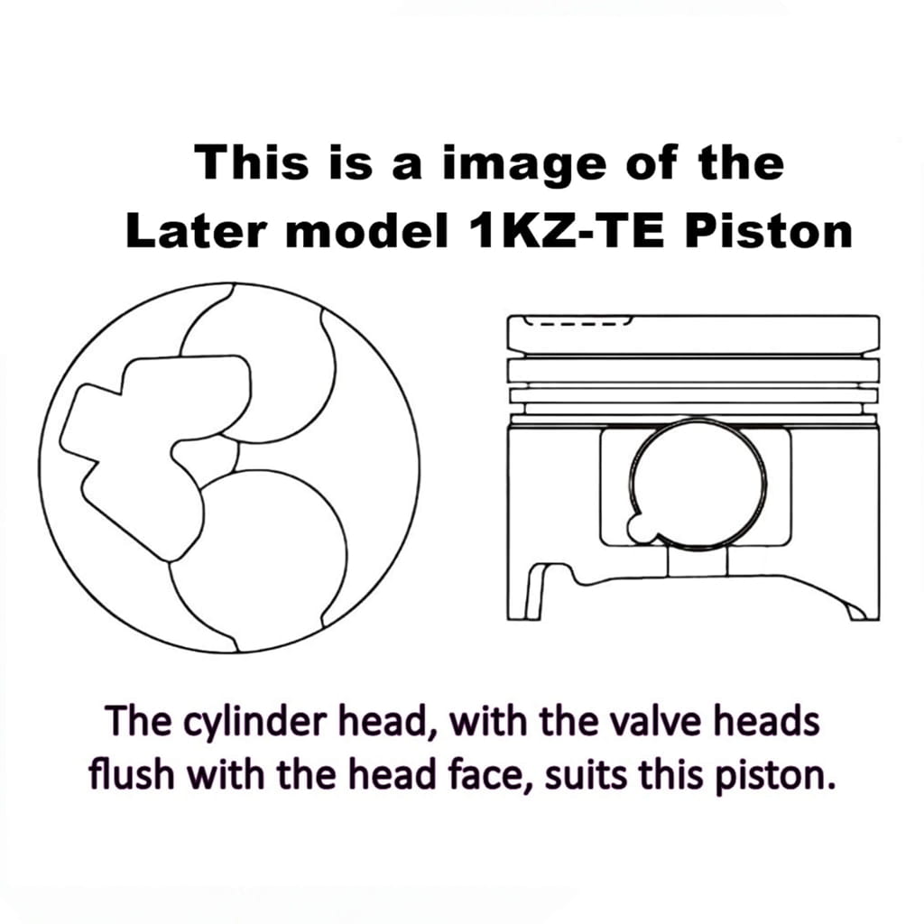 Toyota KZ-TE Long Valve Model Piston