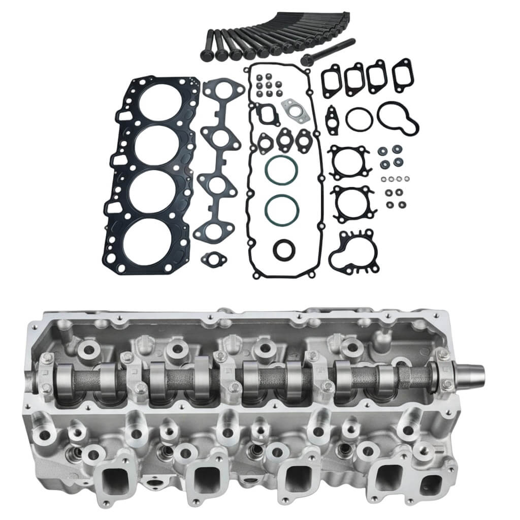 Toyota Hilux Prado 1KZ-TE 3.0L cylinder head complete - Top View