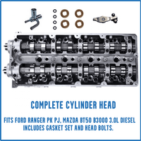 Assembled Cylinder Head Ford Ranger Mazda BT50 WEAT 3.0L with Camshafts - Cylinder Head Supply Midland