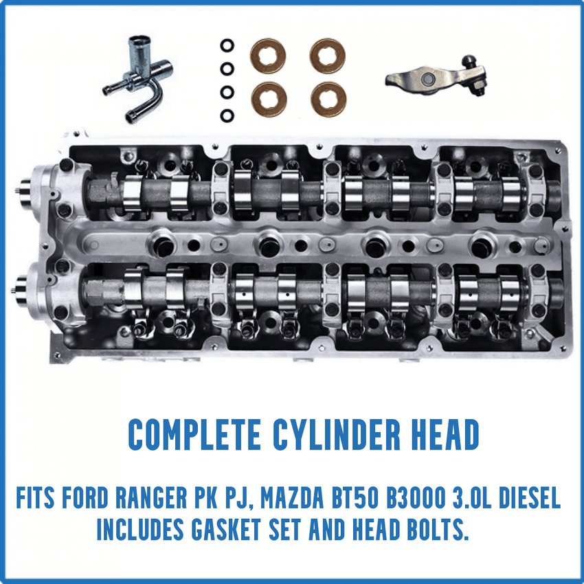 Assembled Cylinder Head Ford Ranger Mazda BT50 WEAT 3.0L with Camshafts - Cylinder Head Supply Midland