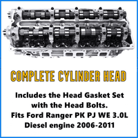 Assembled Cylinder Head Ford Ranger Mazda BT50 WEAT 3.0L with Camshafts - Cylinder Head Supply Midland