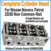 Assembled Cylinder Head Navara Patrol ZD30 Non Common Rail - Cylinder Head Supply Midland