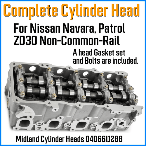 Assembled Cylinder Head Navara Patrol ZD30 Non Common Rail - Cylinder Head Supply Midland