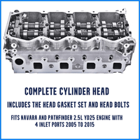 Assembled Cylinder Head Nissan Navara YD25 2.5L with Four inlet Ports - Cylinder Head Supply Midland