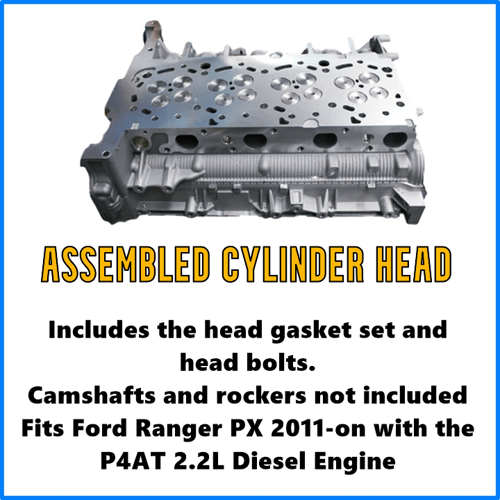 Assembled Cylinder Head Ranger Mazda BT50 P4AT 2.2 - Cylinder Head Supply Midland