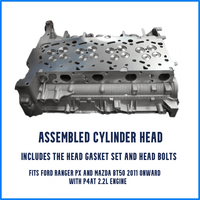 Assembled Cylinder Head Ranger Mazda BT50 P4AT 2.2 - Cylinder Head Supply Midland