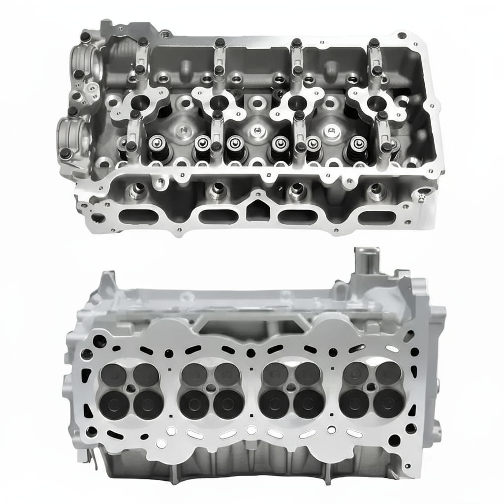 Toyota Hiace Hilux 2TR-FE 2.7L cylinder head assembled - valve view
