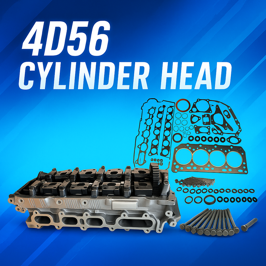 4D56U Cylinder Head with Camshaft - Side Angle