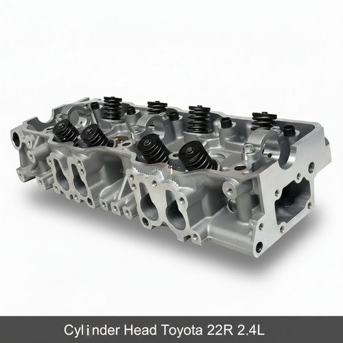 Cylinder head with Toyota 22R 2.4L text on a white background
