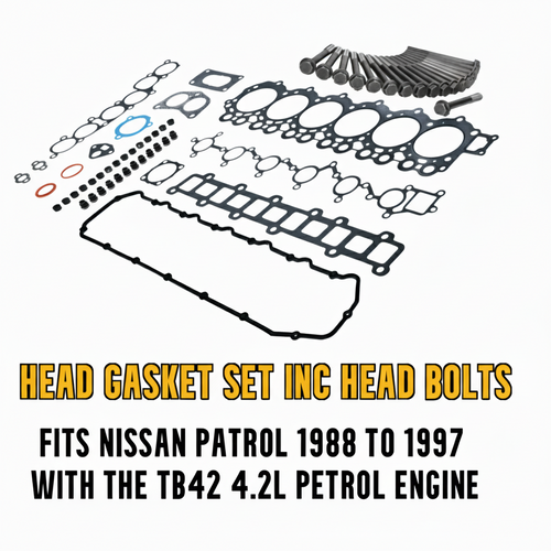 Head Gasket Set Nissan Patrol TB42 with Head Bolts  With Product Text