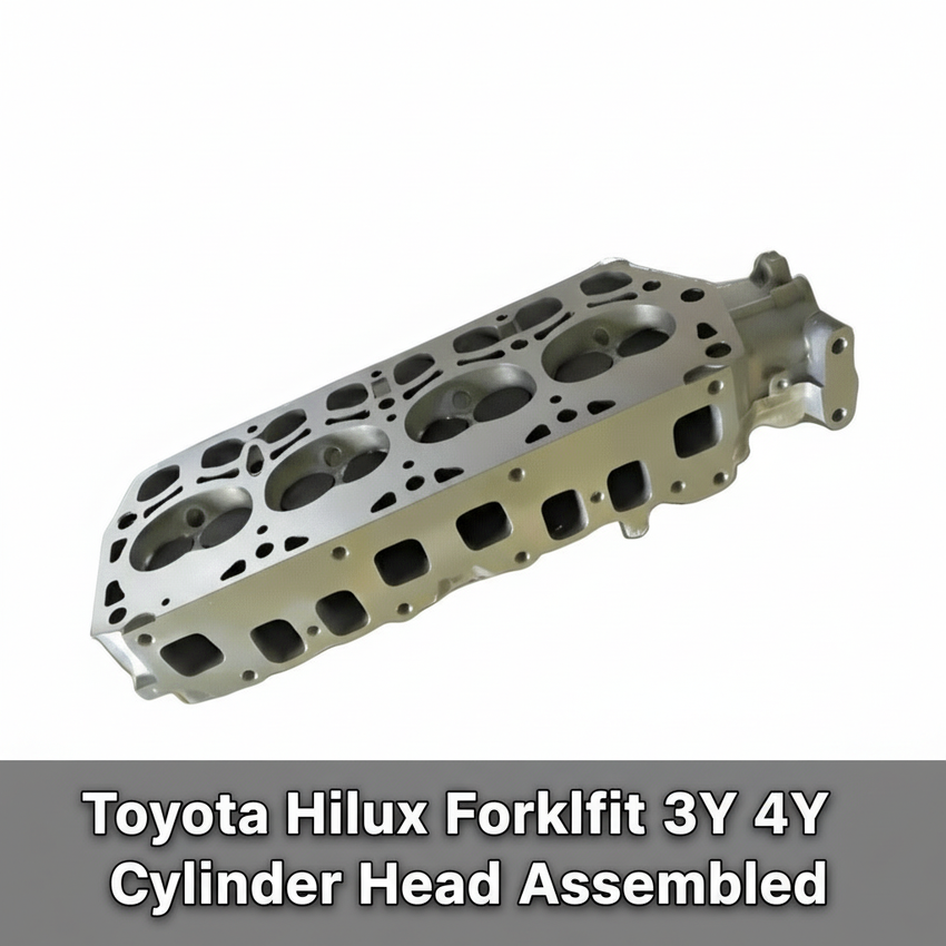 Toyota 3Y 4Y Cylinder Head with text overlay