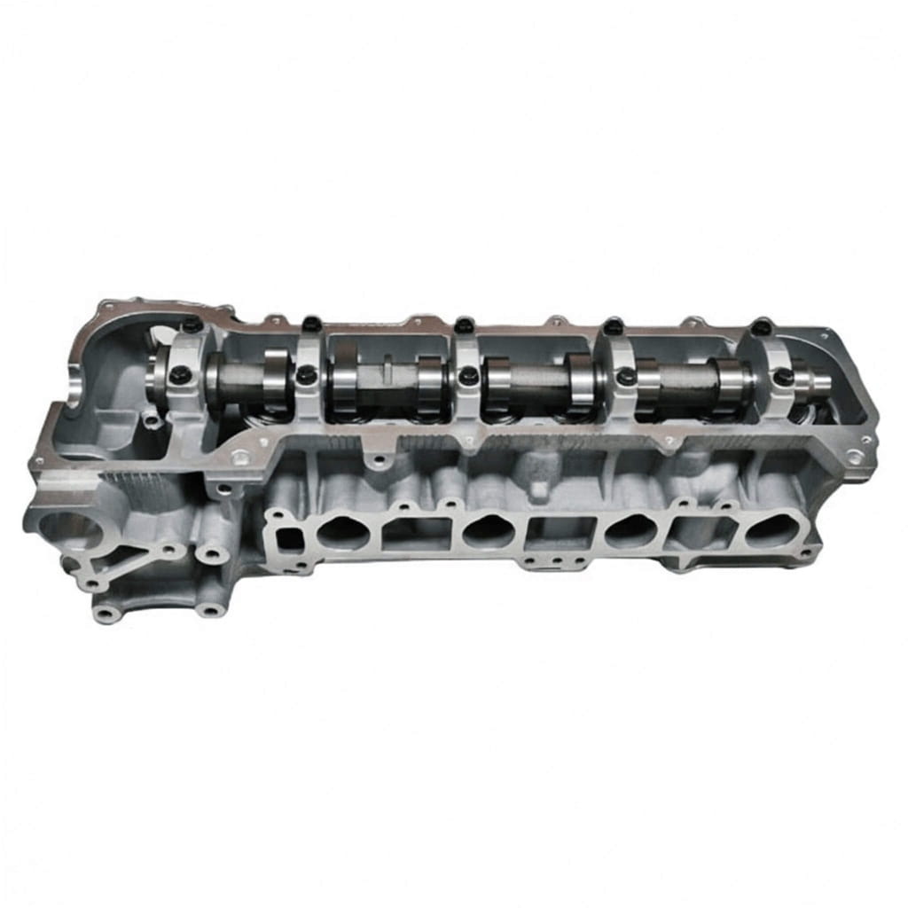 Toyota Hiace 2RZ 2.4L cylinder head, complete assembled manifold, Side View