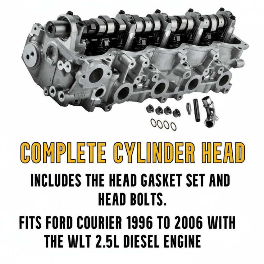 Ford Courier WLT 2.5L cylinder head detailed component view