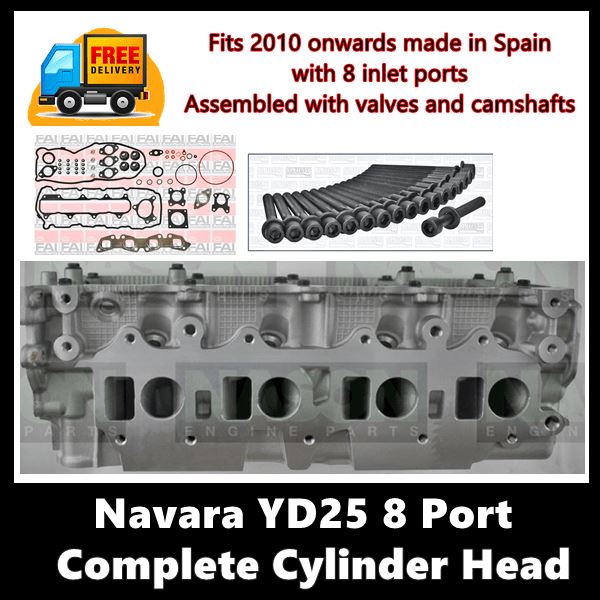 Navara YD25 Complete Cylinder Head Eight Port Motor Vehicle Engine Parts Cylinder Head Supply 