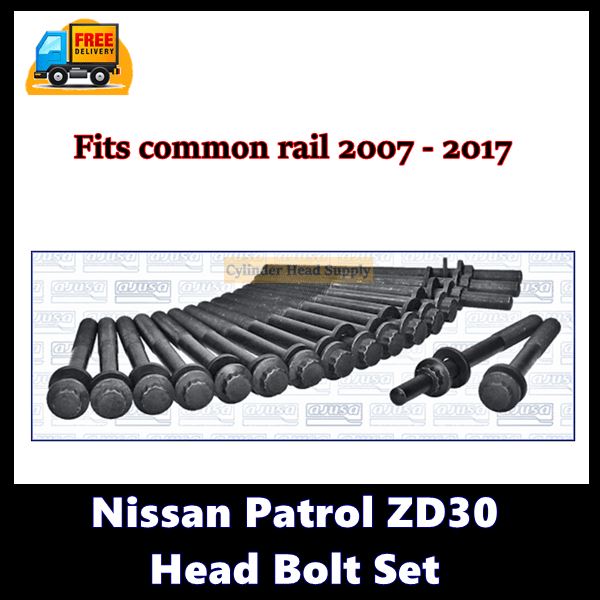 Patrol ZD30 Cylinder Head Bolts Common Rail Motor Vehicle Engine Parts Cylinder Head Supply 