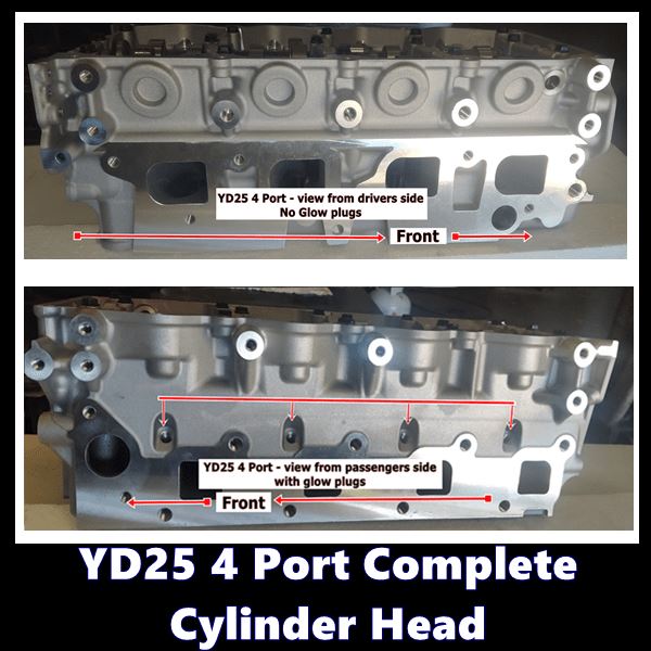 Navara YD25 Complete Cylinder Head Four Port Motor Vehicle Engine Parts Cylinder Head Supply 
