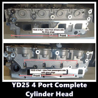 Assembled Cylinder Head Nissan Navara YD25 2.5L with Four inlet Ports - Cylinder Head Supply Midland